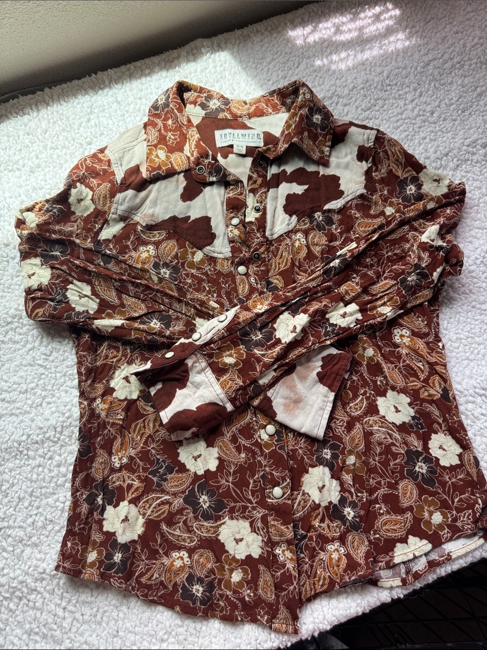 Idyllwind Brown Floral Button-Down Shirt